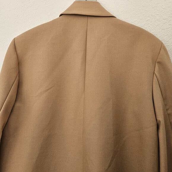 Zara Women Pleated Sleeve Blazer Light Camel Size US Medium - Picture 14 of 16